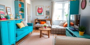 Spațiu mic și funcțional cu mobilier inteligent.