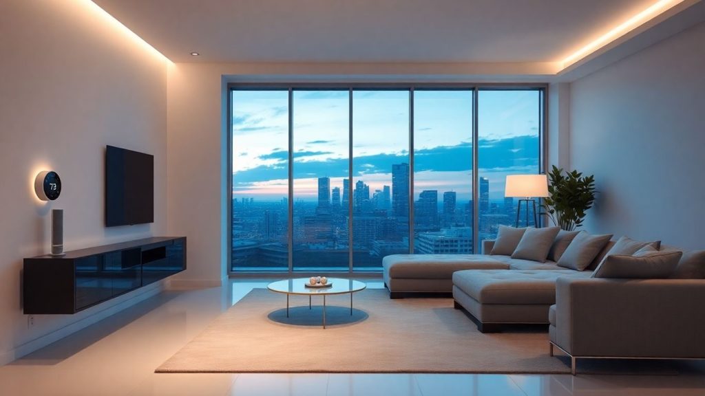 Sisteme smart home într-o locuință modernă.